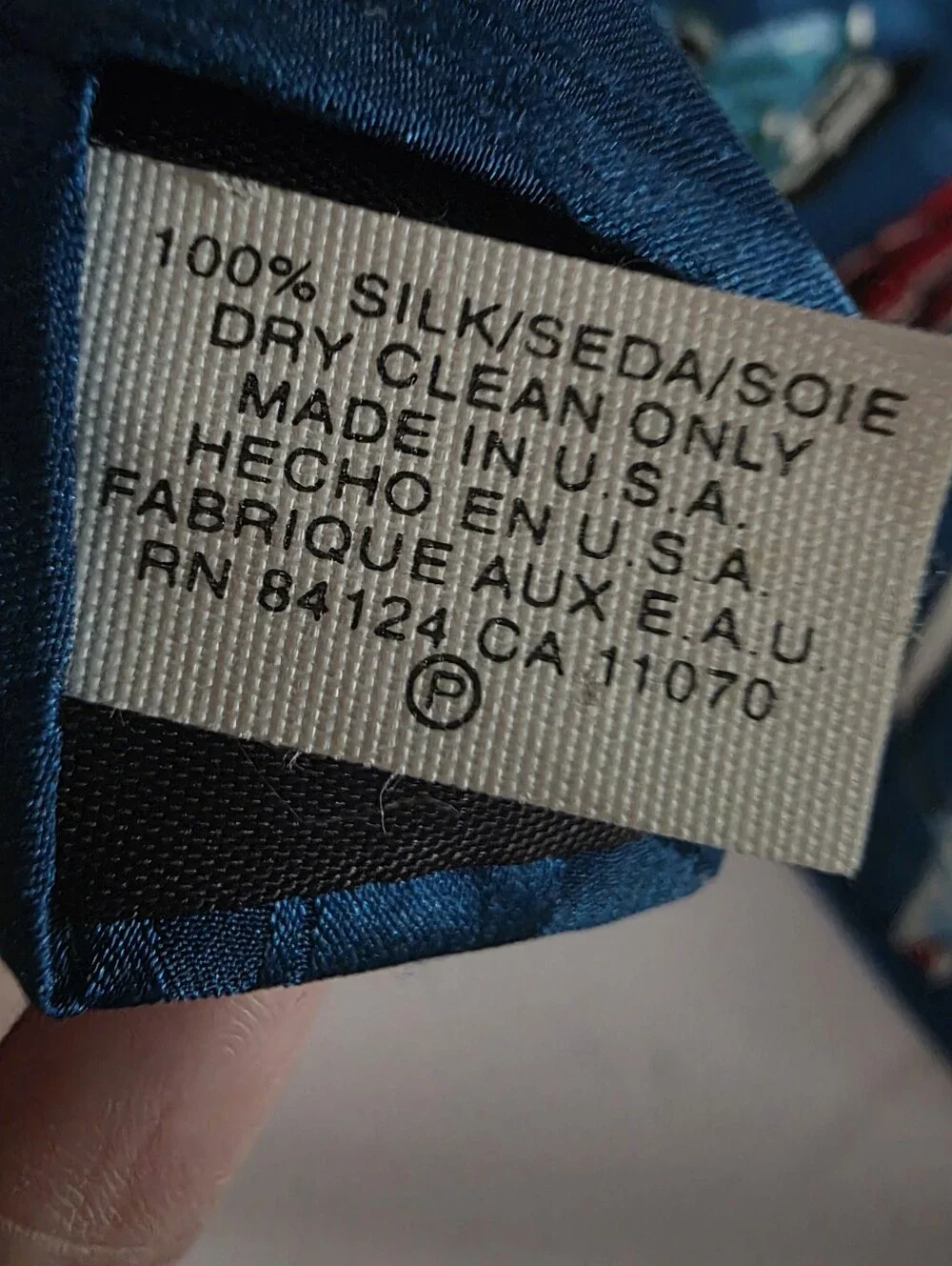 100% Silk Simon Men's Blue Classic Car Pattern Tie